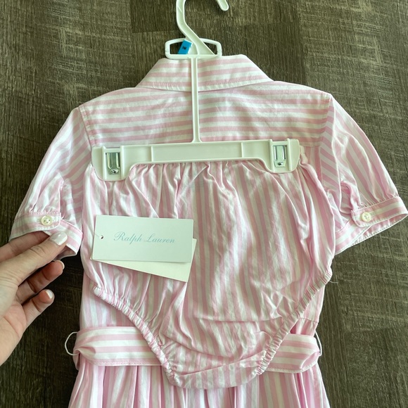 Ralph Lauren Striped Oxford dress with Bloomers, 24M - Picture 2 of 6